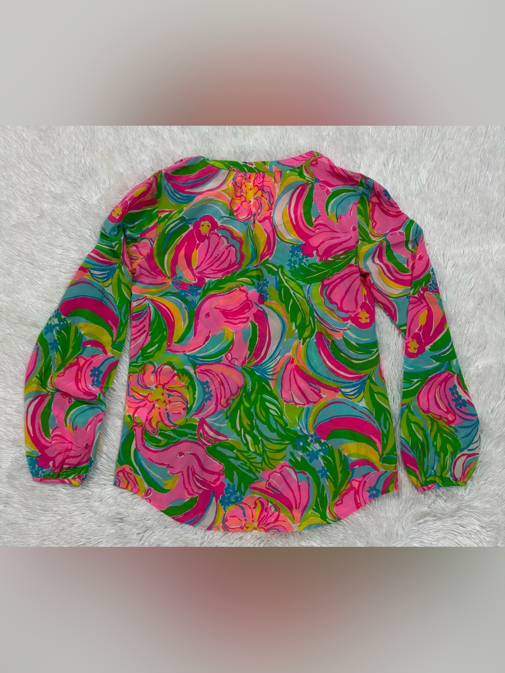 Lilly Pulitzer Pink Multi Floral women’s Tunic - Picture 2 of 7